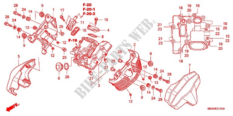 FRONT CYLINDER HEAD COVER for Honda VTX 1300 C 2007