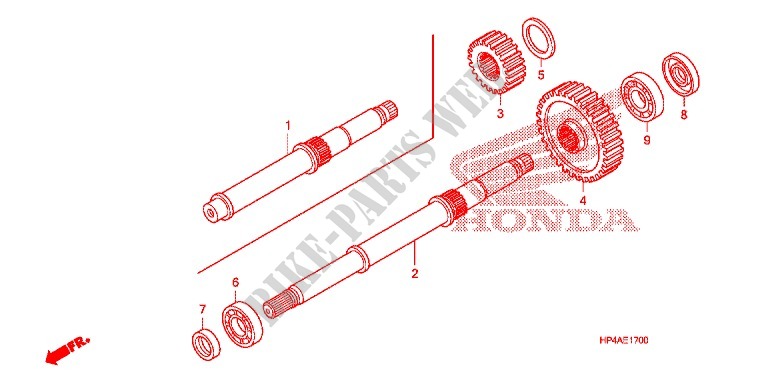 FINAL SHAFT for Honda FOURTRAX 420 RANCHER 4X4 Manual Shift CAMO 2009