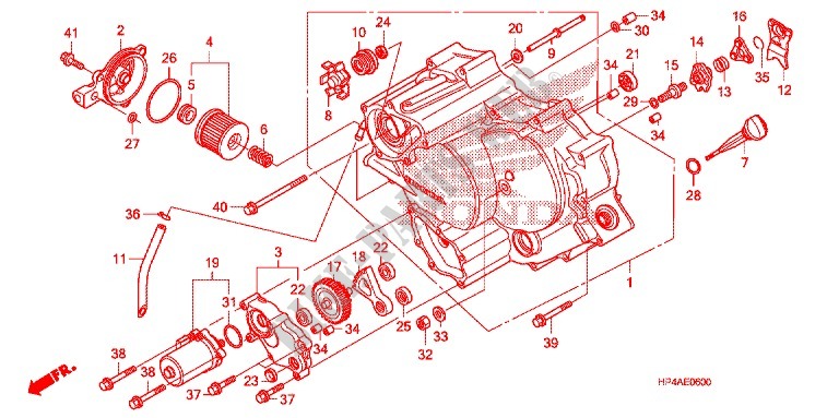 FRONT CRANKCASE COVER for Honda FOURTRAX 420 RANCHER 4X4 Manual Shift CAMO 2009
