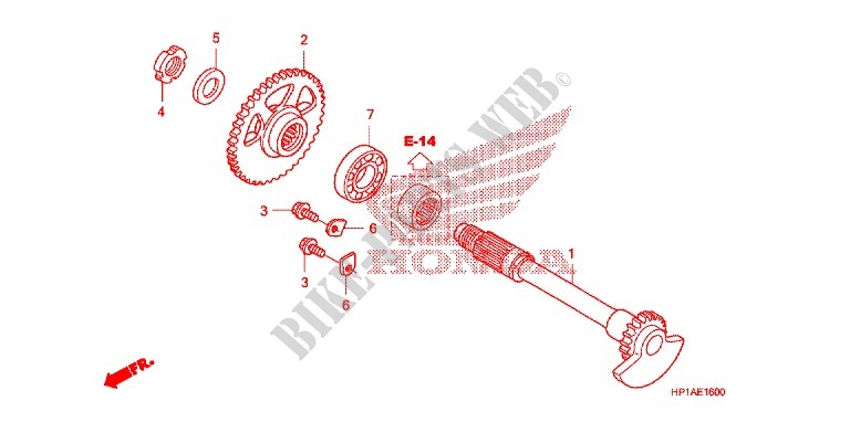 CRANKSHAFT   PISTON   BALANCER (2) for Honda TRX 450 R SPORTRAX Electric Start 2009