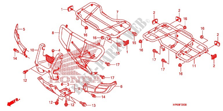 SEAT   CARRIER for Honda FOURTRAX 500 FOREMAN 4X4 2009