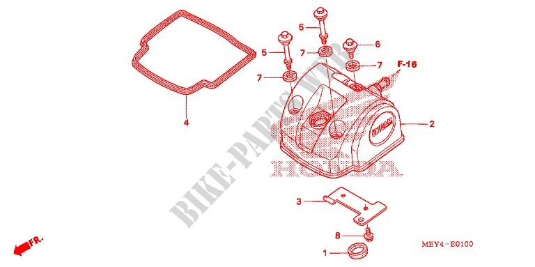 CYLINDER HEAD COVER for Honda CRF 450 X 2006