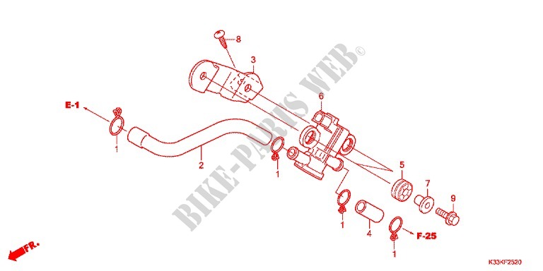 AIR INJECTION SOLENOID VALVE for Honda CB 250 F ABS 2016