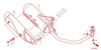 EXHAUST MUFFLER (2) for Honda VISION 110 2012