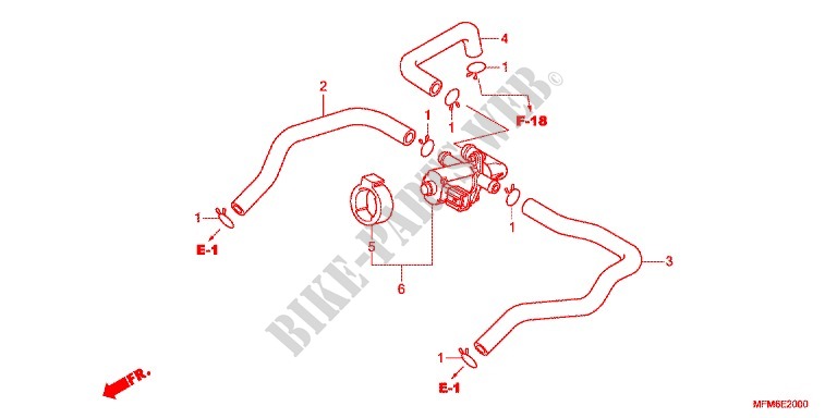 AIR INJECTION CONTROL VALVE for Honda CB 400 SUPER FOUR ABS VTEC REVO E Packagge WHITE 2014