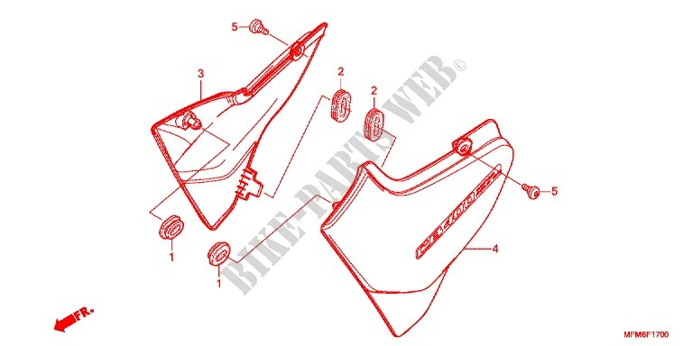 SIDE COVERS for Honda CB 400 SUPER FOUR ABS VTEC REVO E Packagge WHITE 2014