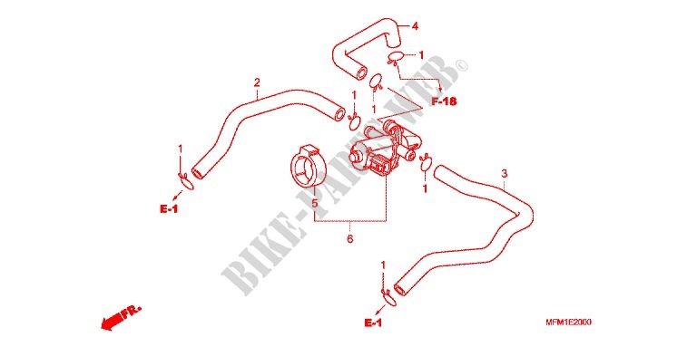 AIR INJECTION CONTROL VALVE for Honda CB 400 SUPER BOL D\'OR VTEC REVO STANDARD With half cowl 2009