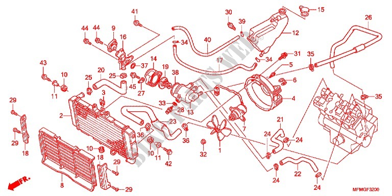 RADIATOR for Honda CB 400 SUPER BOL D\'OR REVO 2016
