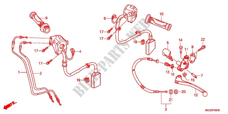 LEVER   SWITCH   CABLE (1) for Honda CB 400 X ABS 2013