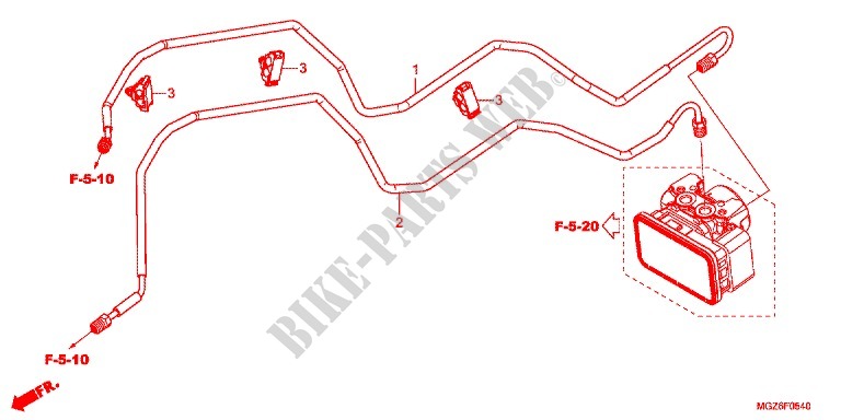 REAR BRAKE HOSE   BRAKE PIPE for Honda CB 400 X ABS 2013
