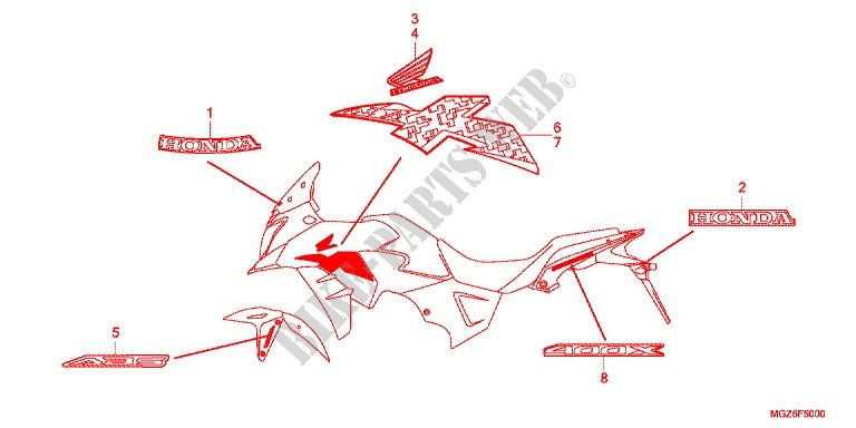 STICKERS for Honda CB 400 X ABS 2013