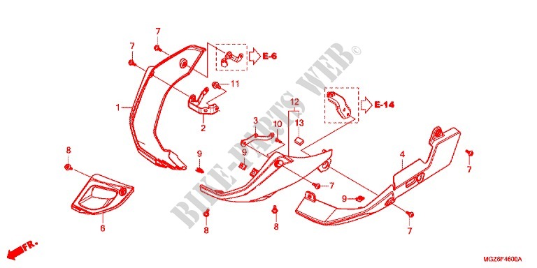 UNDER COWL for Honda CB 400 X ABS 2013