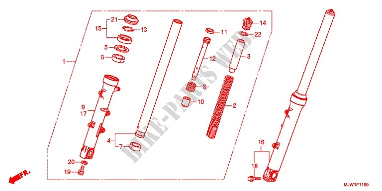 FRONT FORK for Honda CB 400 X ABS 2016