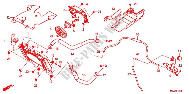 RADIATOR for Honda CB 400 X ABS 2016