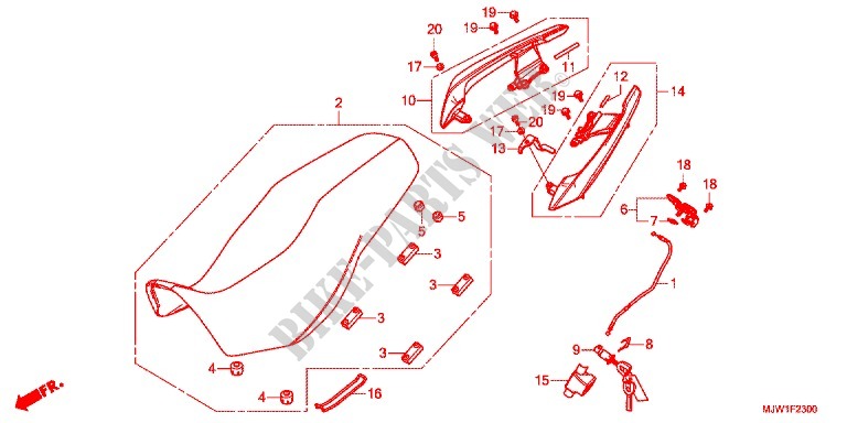 SEAT   PASSENGER GRIP for Honda CB 400 X ABS 2016