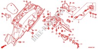 REAR FENDER (AFP110MCSE/AFP110MCRE) for Honda WAVE DASH 110 R, Electric start, rear brake disk 2013