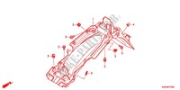 REAR FENDER (AFP110MCSB/C/D/AFP110KCSB) for Honda WAVE DASH 110 S, Electric start, rear brake drum 2012