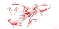 STICKERS (AFP110MCSD) for Honda WAVE DASH 110 S, Electric start, rear brake drum 2013