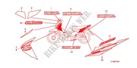 STICKERS (6) for Honda WAVE 125 X, Spoked wheels, Kick start only 2010