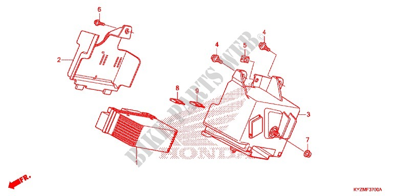 WIRE HARNESS/BATTERY for Honda FUTURE 125 Casted wheels, Rear brake disk 2012