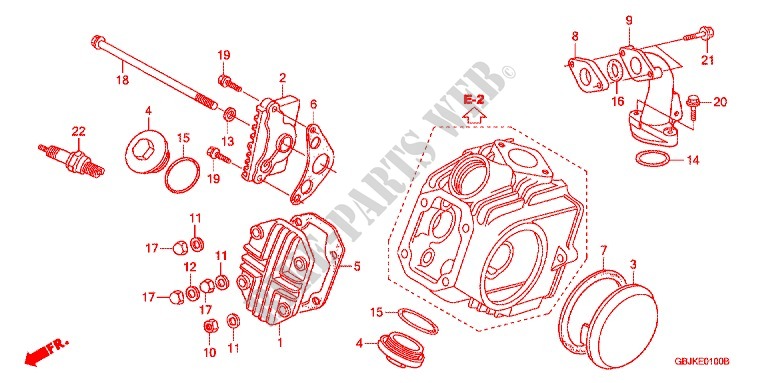 CYLINDER HEAD COVER (C505/7) for Honda SUPER CUB 50 DELUXE 2007