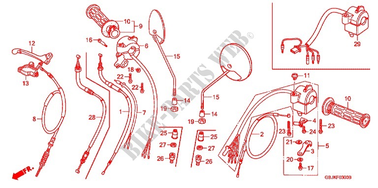 LEVER   SWITCH   CABLE (C50D/S/ST) for Honda SUPER CUB 50 STANDARD 2008