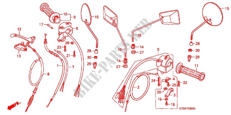 SWITCH    CABLES   LEVERS   GRIPS for Honda SUPER CUB 70 DELUXE 1999