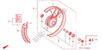 FRONT WHEEL for Honda SUPER CUB 90 DELUXE ROUND LIGHT 1996