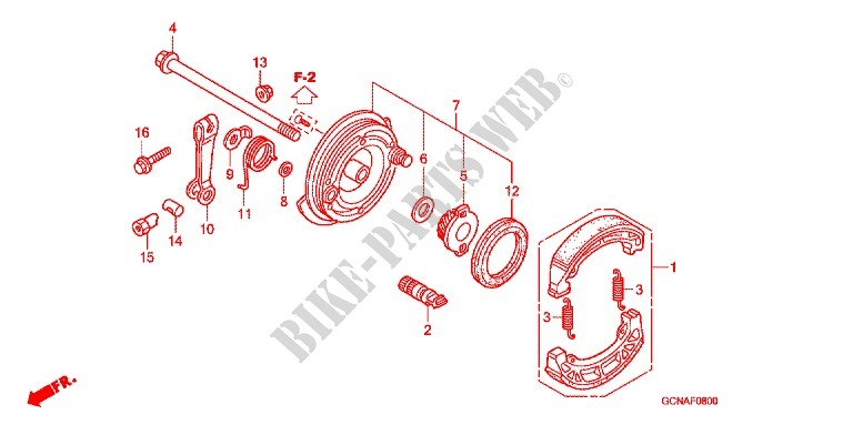 FRONT BRAKE PANEL   SHOES for Honda LITTLE CUB 50 SPECIAL 2014