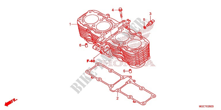 CYLINDER for Honda CB 1100 S ABS 2016