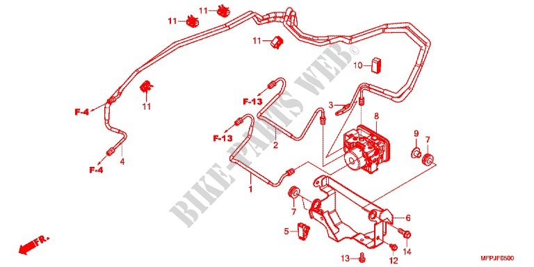 FRONT BRAKE MASTER CYLINDER   ABS MODULATOR for Honda CB 1300 SUPER BOL DOR EP WHITE 2014