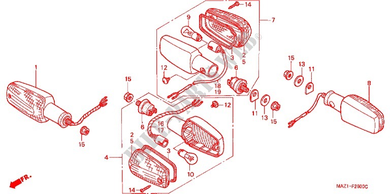 INDICATOR (2) for Honda CB X4 1300 1998