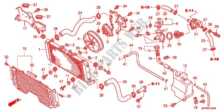 RADIATOR  for Honda CB 1300 SUPER FOUR TYPE 2 2007