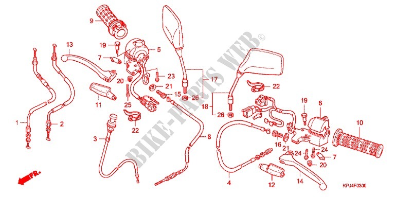LEVER   SWITCH   CABLE (1) for Honda CB 250 NIGHTHAWK 2008