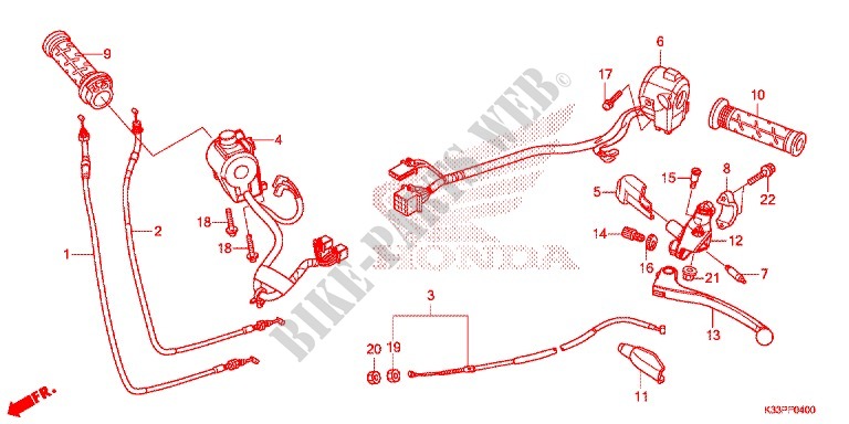 LEVER   SWITCH   CABLE (1) for Honda CB 300 POLICE ABS 4DK 2015