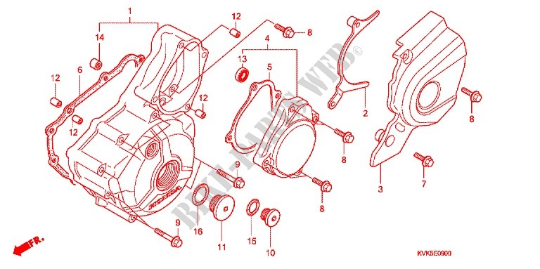 LEFT CRANKCASE COVER   ALTERNATOR (2) for Honda CB 300 R ABS 2010