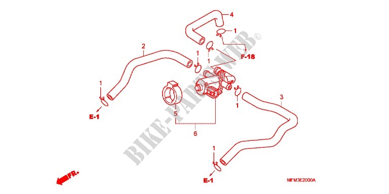 AIR INJECTION CONTROL VALVE for Honda CB 400 SUPER FOUR TYPE III 2009