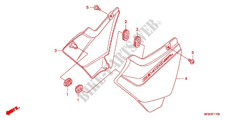 SIDE COVERS for Honda CB 400 SUPER FOUR ABS 2010