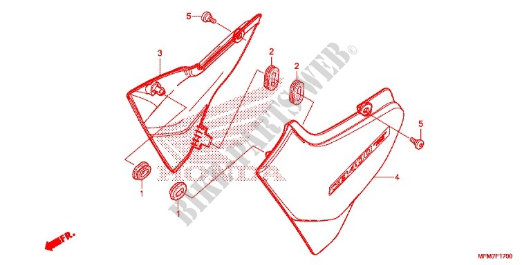 SIDE COVERS for Honda CB 400 SUPER FOUR ABS 2014