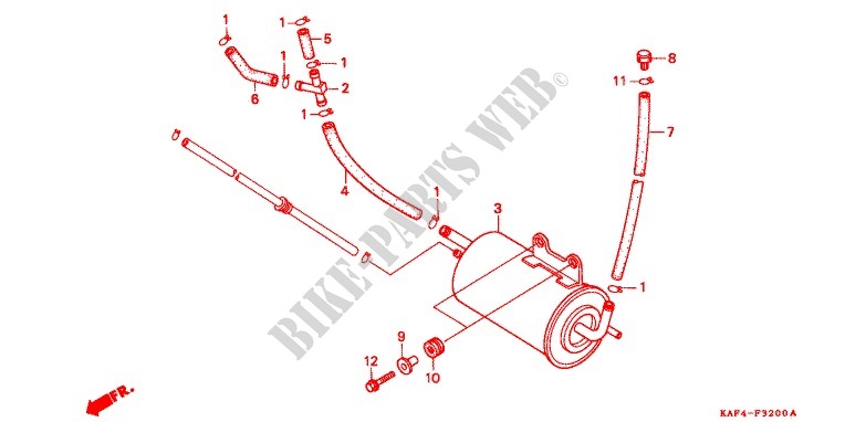 AIR INJECTION SYSTEM (AC) for Honda CB 400 F CB1 1989