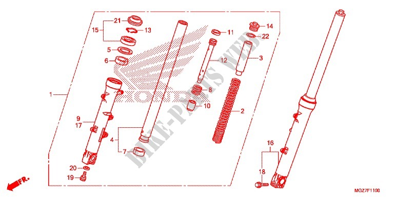 FRONT FORK for Honda CB 400 X ABS 2014