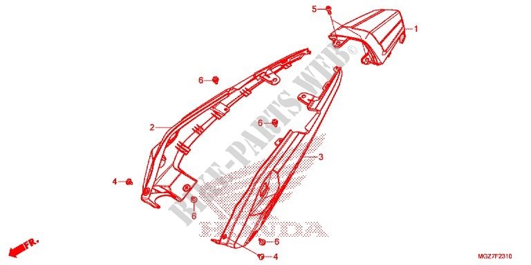SEAT   REAR COWL for Honda CB 400 X 2014
