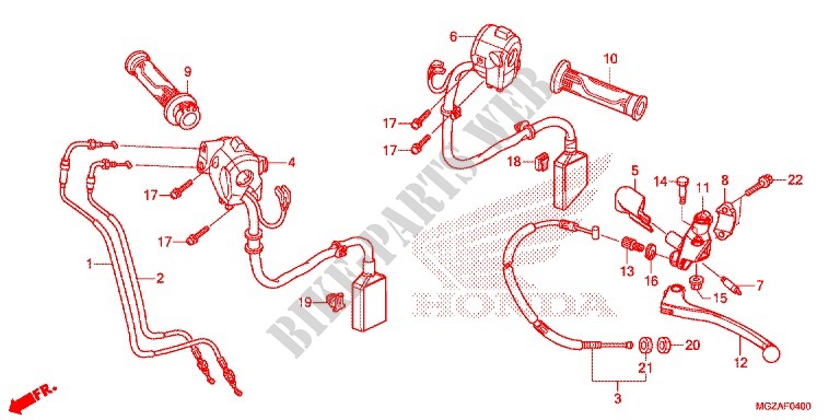 LEVER   SWITCH   CABLE (1) for Honda CB 500 F ABS 2015