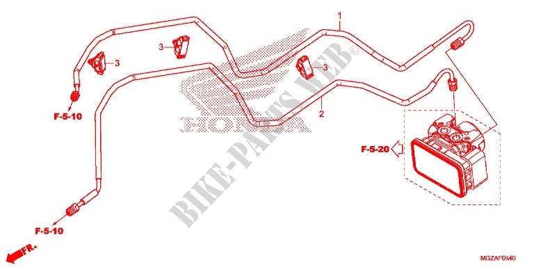 REAR BRAKE HOSE   BRAKE PIPE for Honda CB 500 F ABS 2015