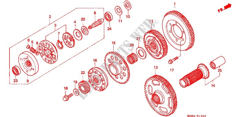 PRIMARY DRIVE GEAR for Honda GL 1500 GOLD WING ASPENCADE 1997
