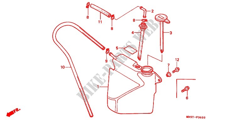 EXPANSION TANK for Honda GL 1500 GOLD WING 1988