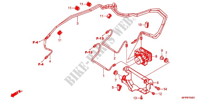 FRONT BRAKE MASTER CYLINDER   ABS MODULATOR for Honda CB 1300 SUPER FOUR ABS EP 2017