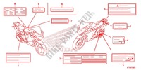 CAUTION LABEL (CBR125RW'11/R'12/RS'12/RT'12) for Honda CBR 125 WHITE 2012