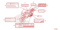CAUTION LABEL (1) for Honda CBR 250 R ABS TRICOLOR 2012