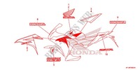 STICKERS (CBR250R'12/RA'12 3AC) for Honda CBR 250 R ABS TRICOLOR 2012